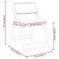 vidaXL 5-tlg. Bistro-Set Klappbar mit Cremeweißen Kissen Bambus vidaXL 5-tlg. Bistro-Set Klappbar mit Cremeweißen Kissen Bambus