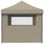 vidaXL Partyzelt Faltbar Pop-Up mit 3 Seitenteilen Taupe vidaXL Partyzelt Faltbar Pop-Up mit 3 Seitenteilen Taupe