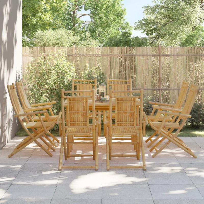vidaXL Gartenstühle 8 Stk. Klappbar 53x66x99 cm Bambus vidaXL Gartenstühle 8 Stk. Klappbar 53x66x99 cm Bambus