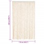 vidaXL Fliegenvorhang Beige und Weiß 118x220 cm Chenille vidaXL Fliegenvorhang Beige und Weiß 118x220 cm Chenille
