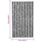 vidaXL Fliegenvorhang Grau und Schwarz 118x220 cm Chenille vidaXL Fliegenvorhang Grau und Schwarz 118x220 cm Chenille