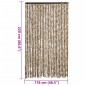 vidaXL Fliegenvorhang Beige und Braun 118x220 cm Chenille vidaXL Fliegenvorhang Beige und Braun 118x220 cm Chenille