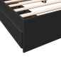 vidaXL Bettgestell mit Schubladen Schwarz 200x200 cm Holzwerkstoff vidaXL Bettgestell mit Schubladen Schwarz 200x200 cm Holzwerkstoff