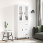 vidaXL Highboard Hochglanz-Weiß 69,5x34x180 cm Holzwerkstoff vidaXL Highboard Hochglanz-Weiß 69,5x34x180 cm Holzwerkstoff
