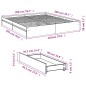vidaXL Bettgestell mit Schubladen Betongrau 200x200 cm Holzwerkstoff vidaXL Bettgestell mit Schubladen Betongrau 200x200 cm Holzwerkstoff