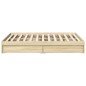 vidaXL Bettgestell mit Schubladen Sonoma-Eiche 120x200cm Holzwerkstoff vidaXL Bettgestell mit Schubladen Sonoma-Eiche 120x200cm Holzwerkstoff