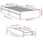 vidaXL Bettgestell mit Schubladen Schwarz 100x200 cm Holzwerkstoff vidaXL Bettgestell mit Schubladen Schwarz 100x200 cm Holzwerkstoff