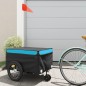 vidaXL Fahrradanhänger Schwarz und Blau 45 kg Eisen vidaXL Fahrradanhänger Schwarz und Blau 45 kg Eisen