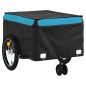 vidaXL Fahrradanhänger Schwarz und Blau 45 kg Eisen vidaXL Fahrradanhänger Schwarz und Blau 45 kg Eisen