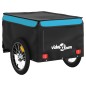 vidaXL Fahrradanhänger Schwarz und Blau 45 kg Eisen vidaXL Fahrradanhänger Schwarz und Blau 45 kg Eisen