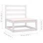 vidaXL 10-tlg. Garten-Lounge-Set mit Kissen Weiß Massivholz Kiefer vidaXL 10-tlg. Garten-Lounge-Set mit Kissen Weiß Massivholz Kiefer