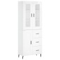 vidaXL Highboard Hochglanz-Weiß 69,5x34x180 cm Holzwerkstoff vidaXL Highboard Hochglanz-Weiß 69,5x34x180 cm Holzwerkstoff