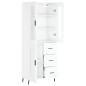 vidaXL Highboard Hochglanz-Weiß 69,5x34x180 cm Holzwerkstoff vidaXL Highboard Hochglanz-Weiß 69,5x34x180 cm Holzwerkstoff