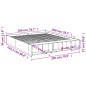 vidaXL Bettgestell Grau Sonoma 200x200 cm Holzwerkstoff vidaXL Bettgestell Grau Sonoma 200x200 cm Holzwerkstoff