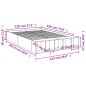 vidaXL Bettgestell Betongrau 120x190 cm Holzwerkstoff vidaXL Bettgestell Betongrau 120x190 cm Holzwerkstoff