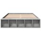 vidaXL Bettgestell Betongrau 140x190 cm Holzwerkstoff vidaXL Bettgestell Betongrau 140x190 cm Holzwerkstoff