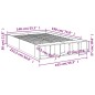 vidaXL Bettgestell Betongrau 140x190 cm Holzwerkstoff vidaXL Bettgestell Betongrau 140x190 cm Holzwerkstoff