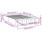 vidaXL Bettgestell Schwarz 135x190 cm Holzwerkstoff vidaXL Bettgestell Schwarz 135x190 cm Holzwerkstoff
