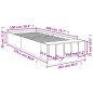 vidaXL Bettgestell Braun Eichen-Optik 100x200 cm Holzwerkstoff vidaXL Bettgestell Braun Eichen-Optik 100x200 cm Holzwerkstoff