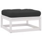 vidaXL 10-tlg. Garten-Lounge-Set mit Kissen Weiß Massivholz Kiefer vidaXL 10-tlg. Garten-Lounge-Set mit Kissen Weiß Massivholz Kiefer