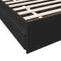 vidaXL Bettgestell mit Schubladen Schwarz 75x190 cm Holzwerkstoff vidaXL Bettgestell mit Schubladen Schwarz 75x190 cm Holzwerkstoff