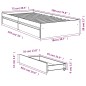 vidaXL Bettgestell mit Schubladen Schwarz 75x190 cm Holzwerkstoff vidaXL Bettgestell mit Schubladen Schwarz 75x190 cm Holzwerkstoff