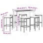 vidaXL 7-tlg. Gartenbar-Set Schwarz Massivholz Akazie und Poly Rattan vidaXL 7-tlg. Gartenbar-Set Schwarz Massivholz Akazie und Poly Rattan