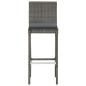 vidaXL 5-tlg. Gartenbar-Set Grau Massivholz Akazie und Poly Rattan vidaXL 5-tlg. Gartenbar-Set Grau Massivholz Akazie und Poly Rattan