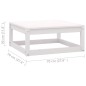 vidaXL 10-tlg. Garten-Lounge-Set mit Kissen Weiß Massivholz Kiefer vidaXL 10-tlg. Garten-Lounge-Set mit Kissen Weiß Massivholz Kiefer
