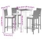 vidaXL 5-tlg. Gartenbar-Set Grau Massivholz Akazie und Poly Rattan vidaXL 5-tlg. Gartenbar-Set Grau Massivholz Akazie und Poly Rattan