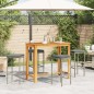 vidaXL 5-tlg. Gartenbar-Set Grau Massivholz Akazie und Poly Rattan vidaXL 5-tlg. Gartenbar-Set Grau Massivholz Akazie und Poly Rattan