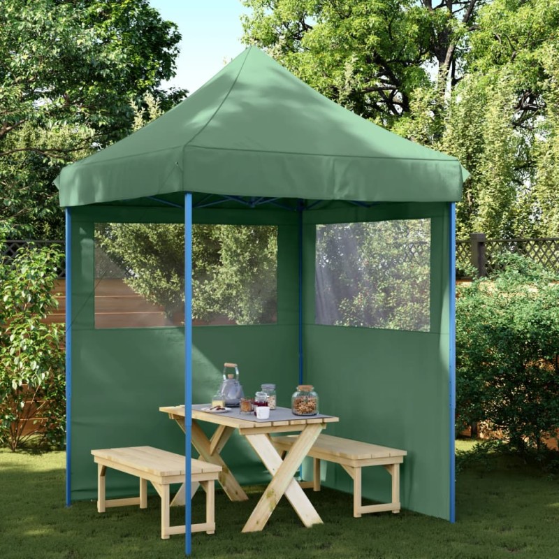 vidaXL Partyzelt Faltbar Pop-Up mit 2 Seitenteilen Grün vidaXL Partyzelt Faltbar Pop-Up mit 2 Seitenteilen Grün