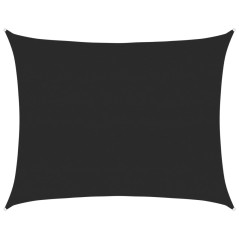 vidaXL Sonnensegel 160 g/m² Rechteckig Schwarz 6x8 m HDPE