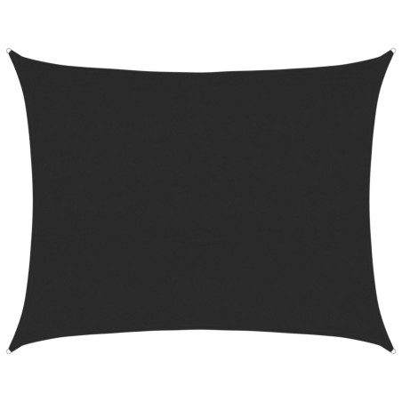 vidaXL Sonnensegel 160 g/m² Rechteckig Schwarz 6x8 m HDPE
