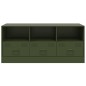 vidaXL TV-Schrank Olivgrün 99x39x44 cm Stahl vidaXL TV-Schrank Olivgrün 99x39x44 cm Stahl