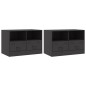 vidaXL TV-Schränke 2 Stk. Schwarz 67x39x44 cm Stahl vidaXL TV-Schränke 2 Stk. Schwarz 67x39x44 cm Stahl