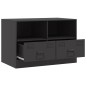 vidaXL TV-Schränke 2 Stk. Schwarz 67x39x44 cm Stahl vidaXL TV-Schränke 2 Stk. Schwarz 67x39x44 cm Stahl