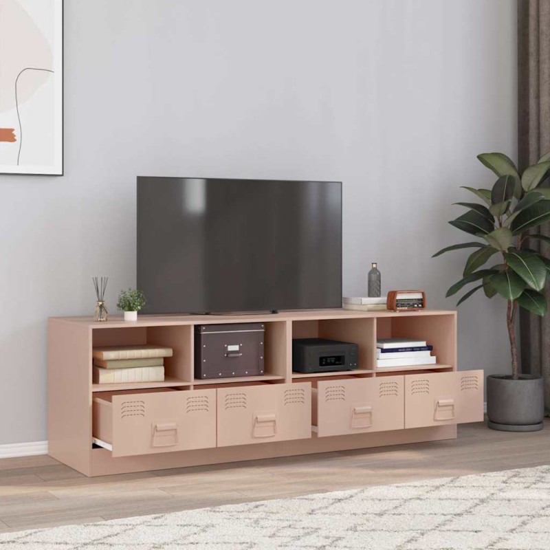 vidaXL TV-Schränke 2 Stk. Rosa 67x39x44 cm Stahl vidaXL TV-Schränke 2 Stk. Rosa 67x39x44 cm Stahl