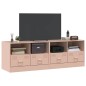 vidaXL TV-Schränke 2 Stk. Rosa 67x39x44 cm Stahl vidaXL TV-Schränke 2 Stk. Rosa 67x39x44 cm Stahl