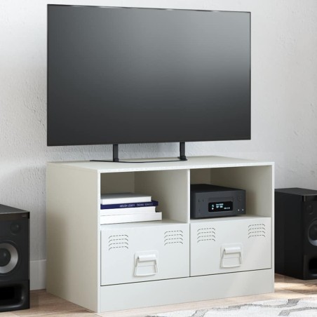 vidaXL TV-Schrank Weiß 67x39x44 cm Stahl