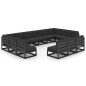 vidaXL 13-tlg. Garten-Lounge-Set mit Kissen Schwarz Massivholz Kiefer vidaXL 13-tlg. Garten-Lounge-Set mit Kissen Schwarz Massivholz Kiefer