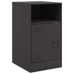 vidaXL Nachttisch Schwarz 34,5x39x62 cm Stahl