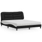 vidaXL Bett mit Matratze Schwarz und Weiß 160x200 cm Kunstleder vidaXL Bett mit Matratze Schwarz und Weiß 160x200 cm Kunstleder