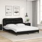 vidaXL Bett mit Matratze Schwarz und Weiß 160x200 cm Kunstleder vidaXL Bett mit Matratze Schwarz und Weiß 160x200 cm Kunstleder