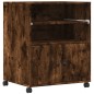 vidaXL Druckerständer mit Rollen Räuchereiche 60x48x74 cm vidaXL Druckerständer mit Rollen Räuchereiche 60x48x74 cm