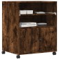 vidaXL Druckerständer mit Rollen Räuchereiche 60x48x74 cm vidaXL Druckerständer mit Rollen Räuchereiche 60x48x74 cm