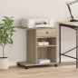 vidaXL Druckerständer mit Rollen Sonoma-Eiche 60x40x68,5 cm vidaXL Druckerständer mit Rollen Sonoma-Eiche 60x40x68,5 cm