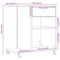 vidaXL Druckerständer mit Rollen Sonoma-Eiche 60x40x68,5 cm vidaXL Druckerständer mit Rollen Sonoma-Eiche 60x40x68,5 cm