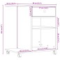 vidaXL Druckerständer mit Rollen Räuchereiche 60x40x68,5 cm vidaXL Druckerständer mit Rollen Räuchereiche 60x40x68,5 cm