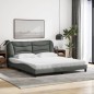 vidaXL Bett mit Matratze Dunkelgrau 180x200 cm Stoff vidaXL Bett mit Matratze Dunkelgrau 180x200 cm Stoff